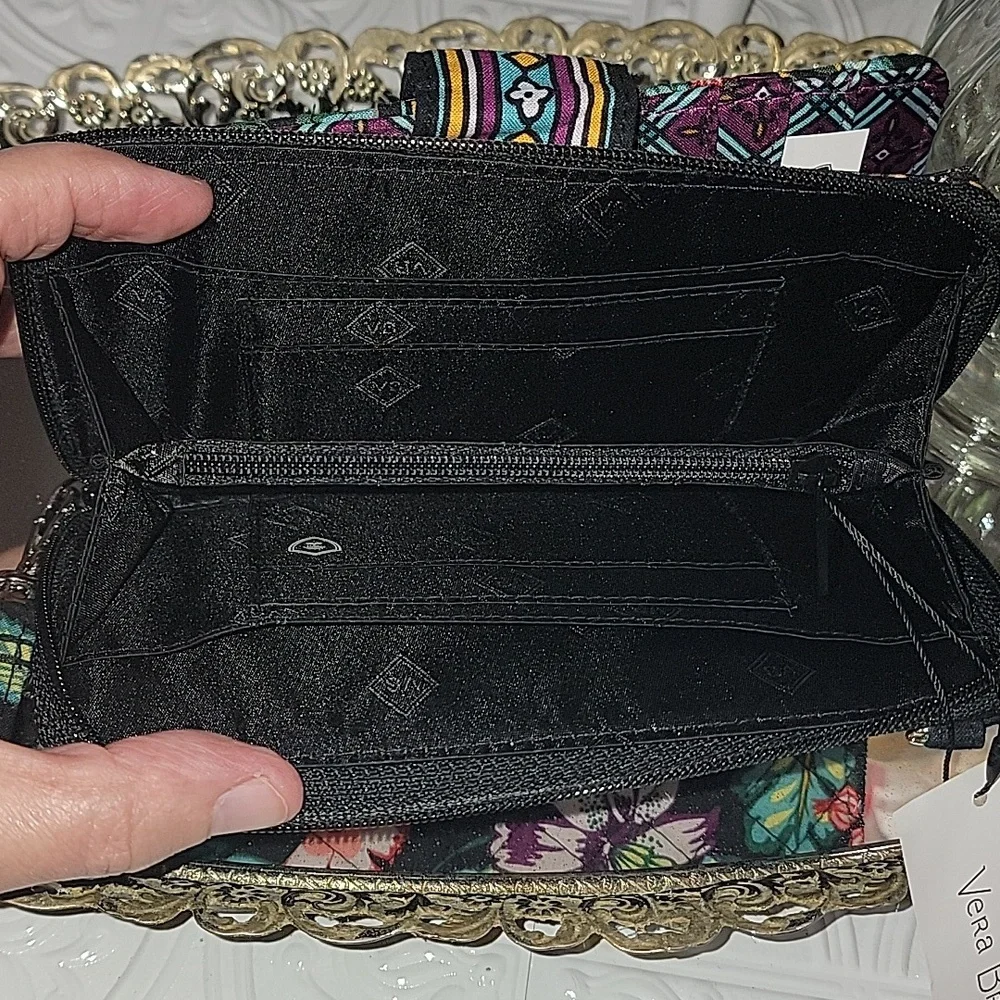Vera Bradley Vines Floral Iconic RFID Wristlet Wallet Combo - Picture 7 of 10